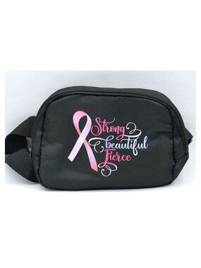 Strong. Beautiful. Fierce. Breast Cancer Awareness Sling Bag